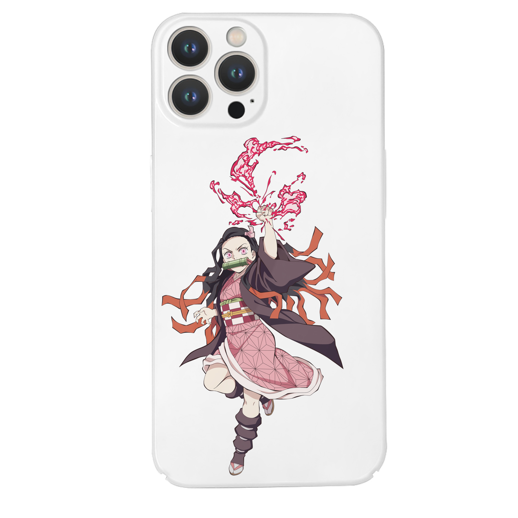 （画像用） 鬼滅の刃（きめつのやいば）竈門 禰󠄀豆子／かまど ねずこ Kamado Nezuko 【iPhone 14シリーズ対応】ハードケース
